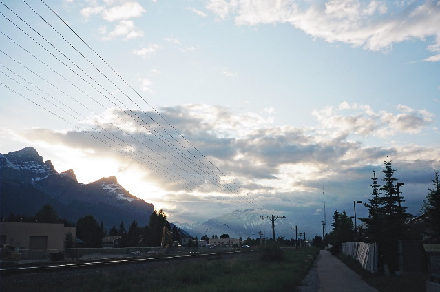 same place, looking back, North-West