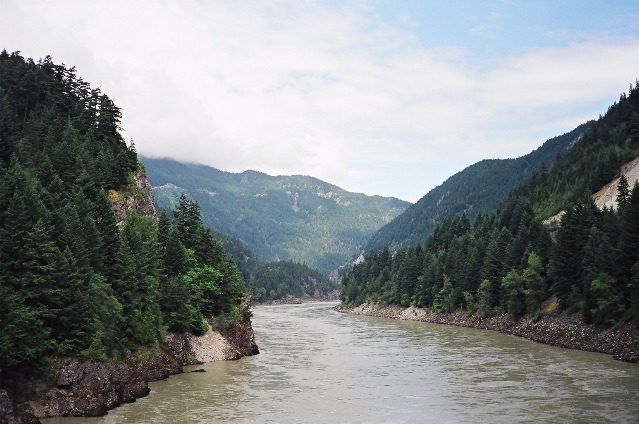 Fraser river, view North, up the river