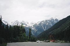 Trans-Canada Hwy at Rogers pass summit, looking North-East