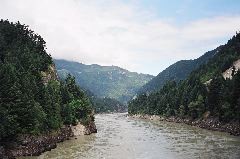 Fraser river, view North, up the river